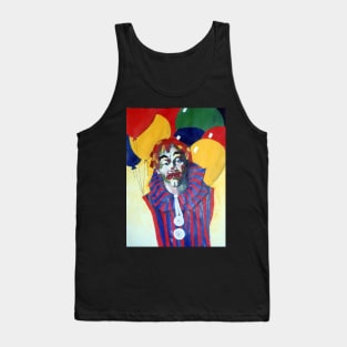 Rainbow Clown with Balloons- Painting by Avril Thomas Adelaide Artist Tank Top